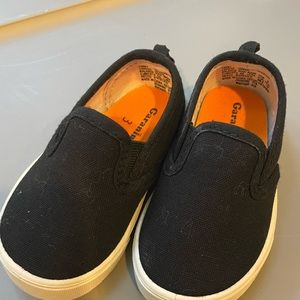 Black granimals slip on sneakers size 3 baby/toddler like new.